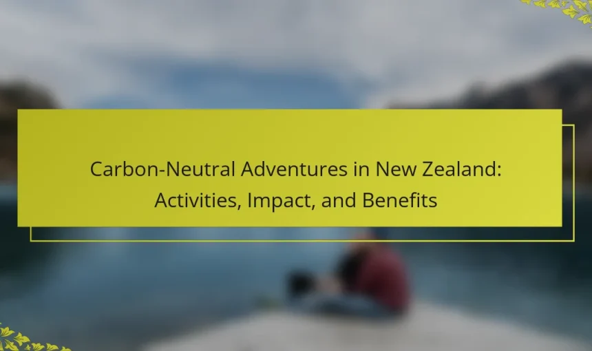 Carbon-Neutral Adventures in New Zealand: Activities, Impact, and Benefits