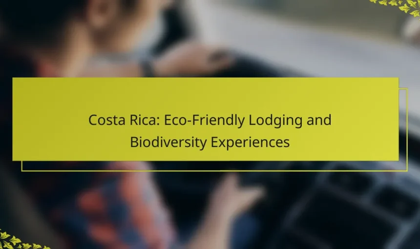 Costa Rica: Eco-Friendly Lodging and Biodiversity Experiences