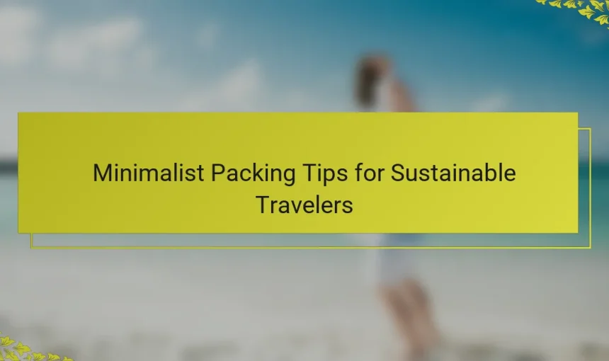 Minimalist Packing Tips for Sustainable Travelers