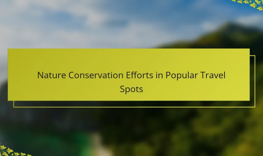 Nature Conservation Efforts in Popular Travel Spots