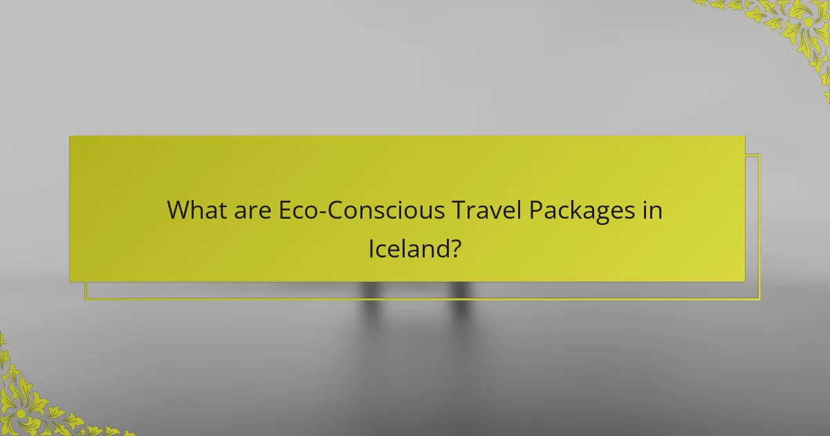 What are Eco-Conscious Travel Packages in Iceland?