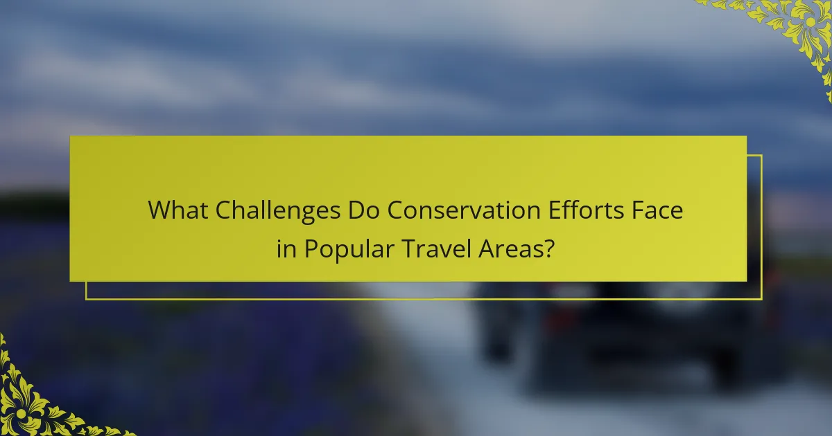 What Challenges Do Conservation Efforts Face in Popular Travel Areas?