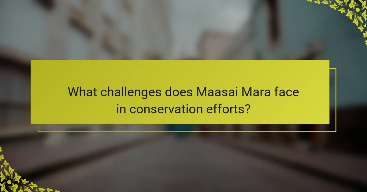 What challenges does Maasai Mara face in conservation efforts?